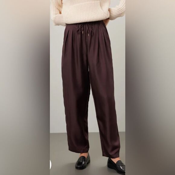Silk Laundry Slouch Pants Size Small - Picture 2 of 13
